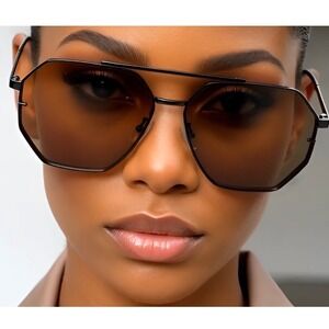 Rimless Sunglasses Women Men Fashion Designer Polygon Sunglasses Driving Fishing